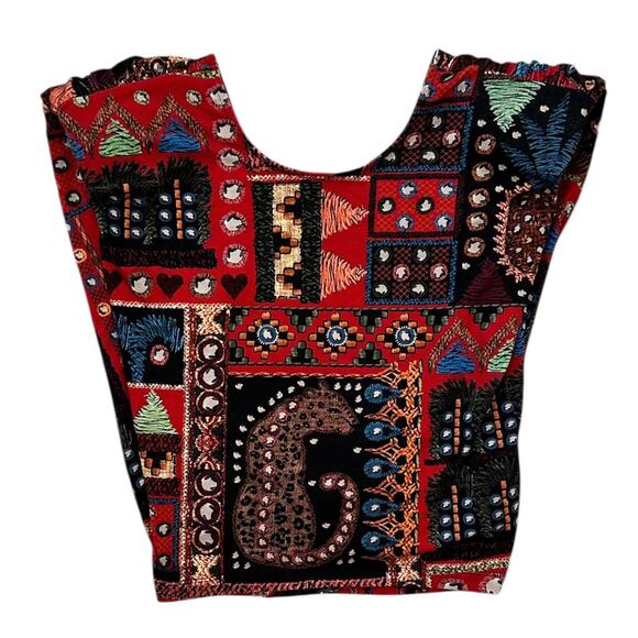 NWT Anthropologie x Farm Rio Geo Crop Top - Picture 4 of 9